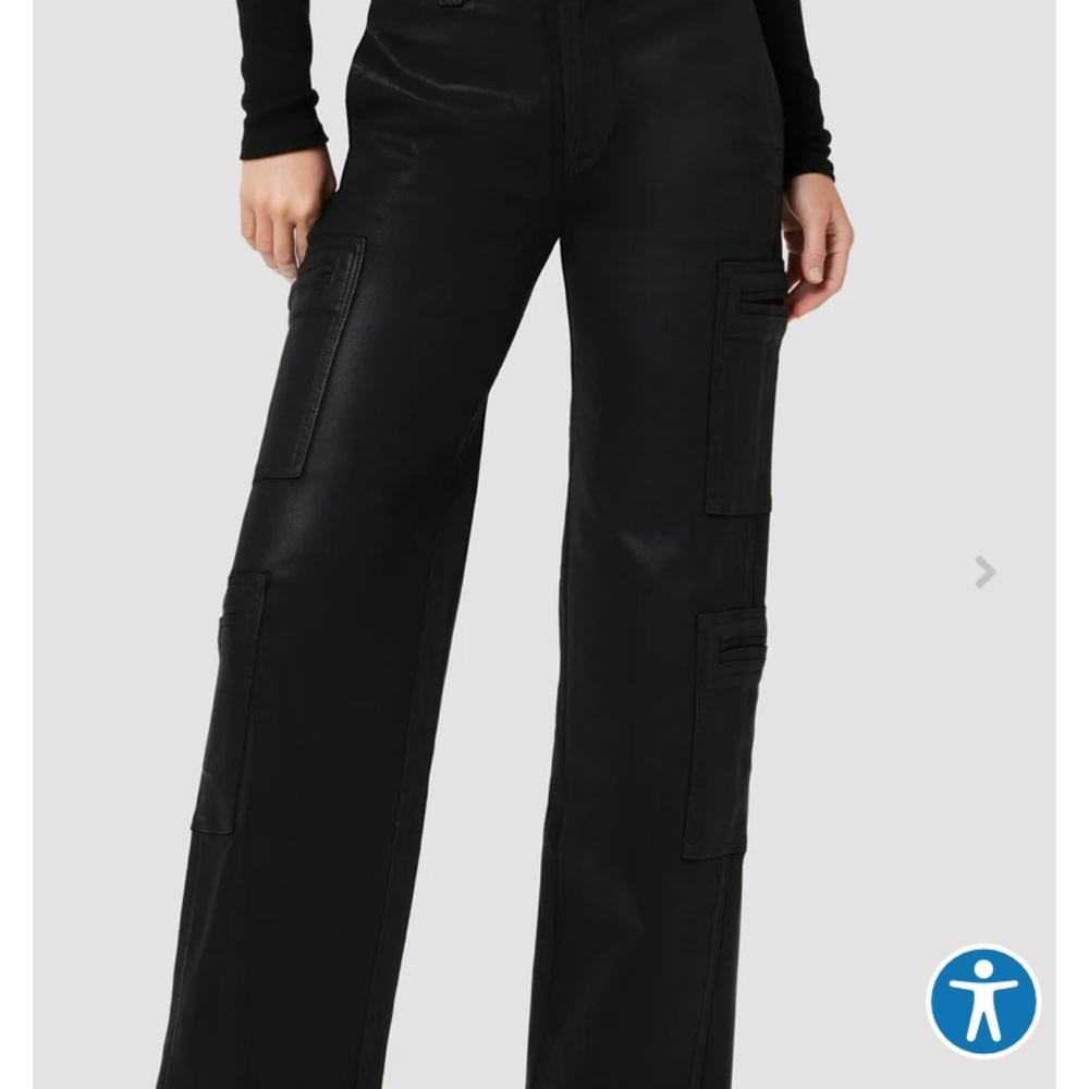 Hudson Coated Wide Leg Caro Pants